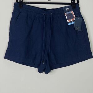 New Gap Linen-Blend Pull-On High Waist Shorts Women's Size Large